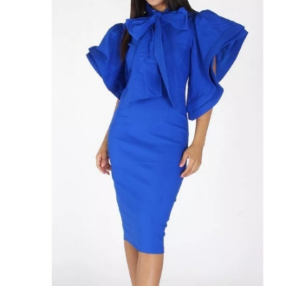 Royal Blue Fitted Dress